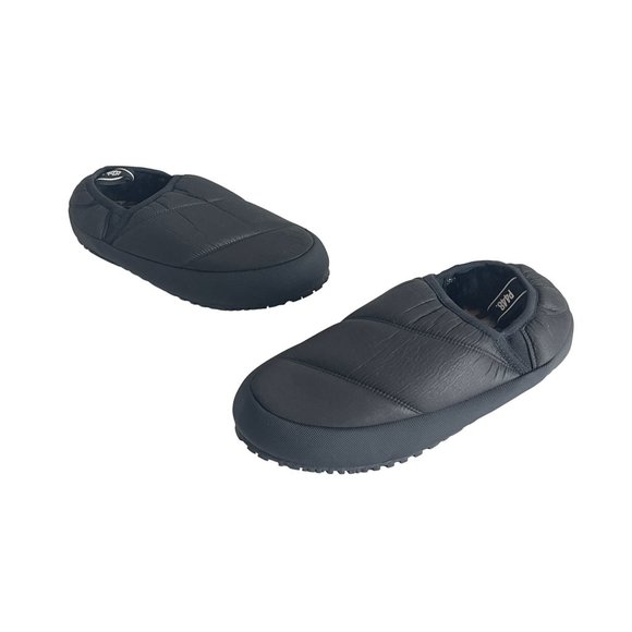 P448 Laby Slip-On Black Quilted Slippers, Size 38 (US 7.5) WORN ONCE - Picture 1 of 9
